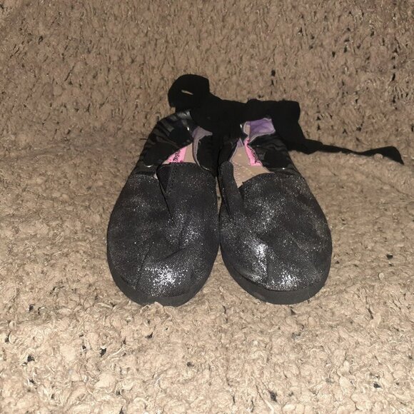 BETSEY JOHNSON-Silver Black Canvas/Zebra Stripe-Lace-Up Ribbons-Sz 8-Near Mint - Picture 3 of 7